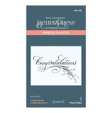 Spellbinders BetterPress Plates - Congratulations