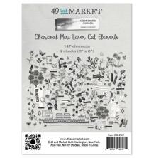 49 And Market Laser Cut Outs - Color Swatch Charcoal Mini Elements
