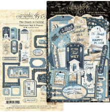 Graphic 45 Chipboard Tags &amp; Frames - The Beach Is Calling