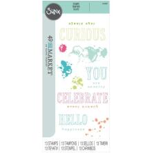 Sizzix Clear Stamps By 49 And Market - Hello You Sentiments 666630