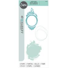 Sizzix Layered Clear Stamps By 49 And Market - Artsy Regal Frame 666631