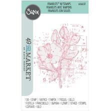 Sizzix Framelits Die &amp; Stamp Set By 49 And Market - Floral Mix Cluster 666632