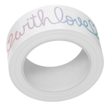 Lawn Fawn Washi Tape - Scripty Saying Shimmer LF3335