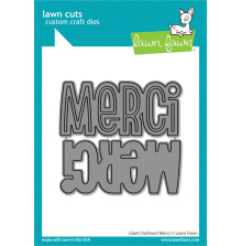 Lawn Fawn Dies - Giant Outlined Merci LF3449
