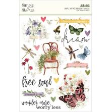 Simple Stories Rub Ons - Simple Vintage Meadow Flowers