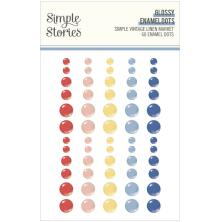 Simple Stories Enamel Dots 60/Pkg - Simple Vintage Linen Market