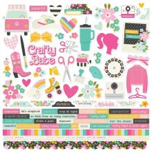 Simple Stories Sticker Sheet 12X12 - Crafty Babe