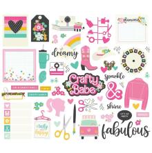 Simple Stories Bits &amp; Pieces Die-Cuts 54/Pkg - Crafty Babe