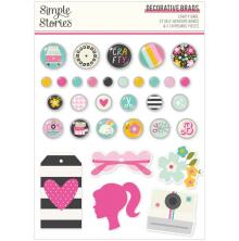Simple Stories Self-Adhesive Brads - Crafty Babe
