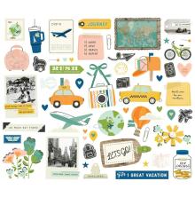 Simple Stories Bits &amp; Pieces Die-Cuts 56/Pkg - Happy Travels