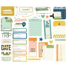 Simple Stories Bits &amp; Pieces Die-Cuts 35/Pkg - Happy Travels Journal