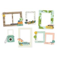 Simple Stories Chipboard Frames 6/Pkg - Happy Travels