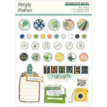 Simple Stories Self-Adhesive Brads - Happy Travels