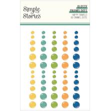 Simple Stories Enamel Dots 60/Pkg - Happy Travels