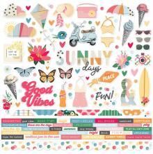 Simple Stories Sticker Sheet 12X12 - Sunny Days