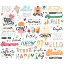 Simple Stories Bits &amp; Pieces Die-Cuts 59/Pkg - Sunny Days Sentiment