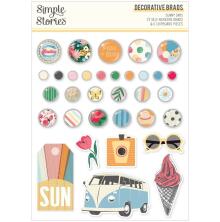 Simple Stories Self-Adhesive Brads - Sunny Days