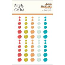 Simple Stories Enamel Dots 60/Pkg - Book Fair