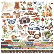Simple Stories Sticker Sheet 12X12 - Simple Vintage Woodlands