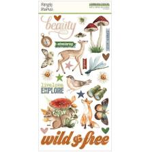Simple Stories Chipboard Stickers 6X12 - Simple Vintage Woodlands