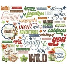 Simple Stories Bits &amp; Pieces Die-Cuts 53/Pkg - Simple Vintage Woodlands Sentiment