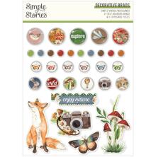 Simple Stories Self-Adhesive Brads - Simple Vintage Woodlands