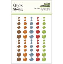 Simple Stories Enamel Dots 60/Pkg - Simple Vintage Woodlands