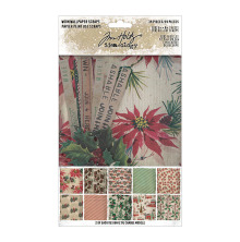 Tim Holtz Idea-Ology Worn Wallpaper 39/Pkg - Christmas TH94182