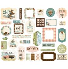 Carta Bella Cardstock Die-Cuts Ephemera 34/Pkg - Cowgirl Icons