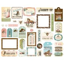 Carta Bella Cardstock Die-Cuts Ephemera 34/Pkg - Cowgirl Frames &amp; Tags