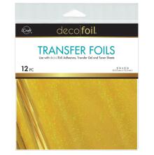 Deco Foil Transfer Sheets 6X6 12/Pkg - Gold Sparkle