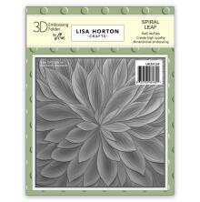 Lisa Horton Crafts Embossing Folder 6X6 - Spiral Leaf