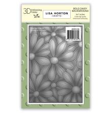 Lisa Horton Crafts Embossing Folder 5X7 - Bold Daisy Background