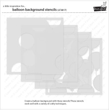 Lawn Fawn Stencils - Balloon Background  LF3817