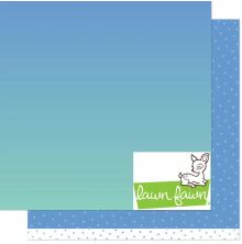 Lawn Fawn Gleeful Gradients Paper 12X12 - Midday Skies LF3759