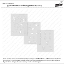 Lawn Fawn Coloring Stencils - Garden Mouse LF3792