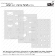 Lawn Fawn Coloring Stencils - Cake It Easy LF3772