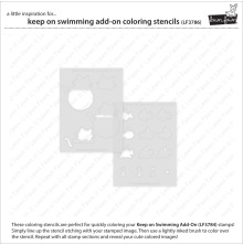 Lawn Fawn Coloring Stencils - Keep On Swimming Add-On LF3786