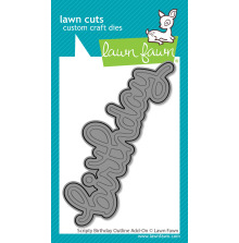Lawn Fawn Dies - Scripty Birthday Outline Add-On LF3814