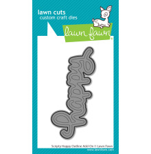 Lawn Fawn Dies - Scripty Happy Outline Add-On LF3813