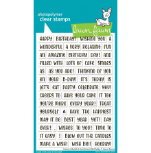 Lawn Fawn Clear Stamps 4X6 - Henrys Build-A-Sentiment: Birthday LF3776
