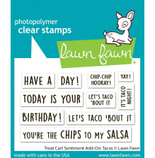 Lawn Fawn Clear Stamps 2X3 - Treat Cart Sentiment Add-On: Tacos LF3780