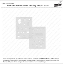 Lawn Fawn Coloring Stencils - Treat Cart Add-On: Tacos LF3779