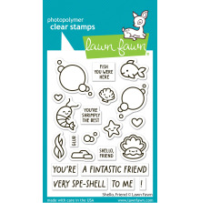 Lawn Fawn Clear Stamps 3X4 - Shello, Friend LF3789