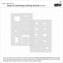 Lawn Fawn Coloring Stencils - Keep On Swimming LF3793