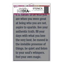 Dina Wakley MEdia Stencils 9X6 - Feel Your Magic