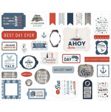 Carta Bella Cardstock Die-Cuts Ephemera 33/Pkg - Seashore Icons