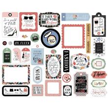 Echo Park Cardstock Die-Cuts Ephemera 34/Pkg - Fashion Frames &amp; Tags