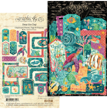 Graphic 45 Chipboard Tags &amp; Frames - Seas The Day