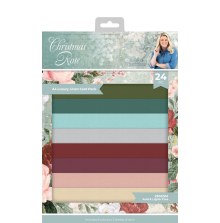 Sara Signature A4 Luxury Linen Card Pack - Christmas Rose
